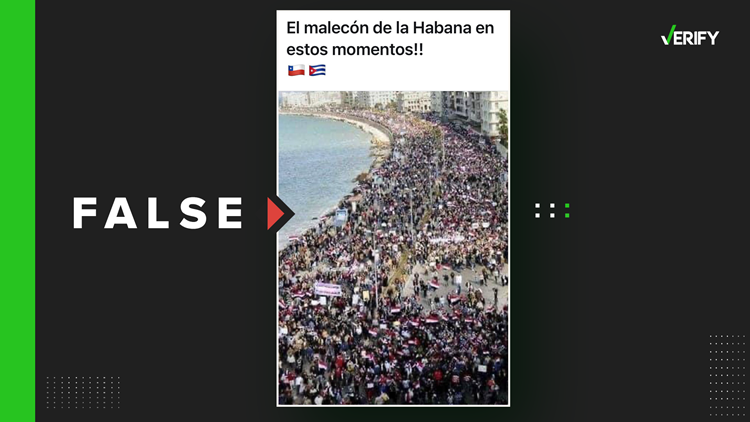 Amid anti-government protests in Cuba, false photos and videos are being shared on social media