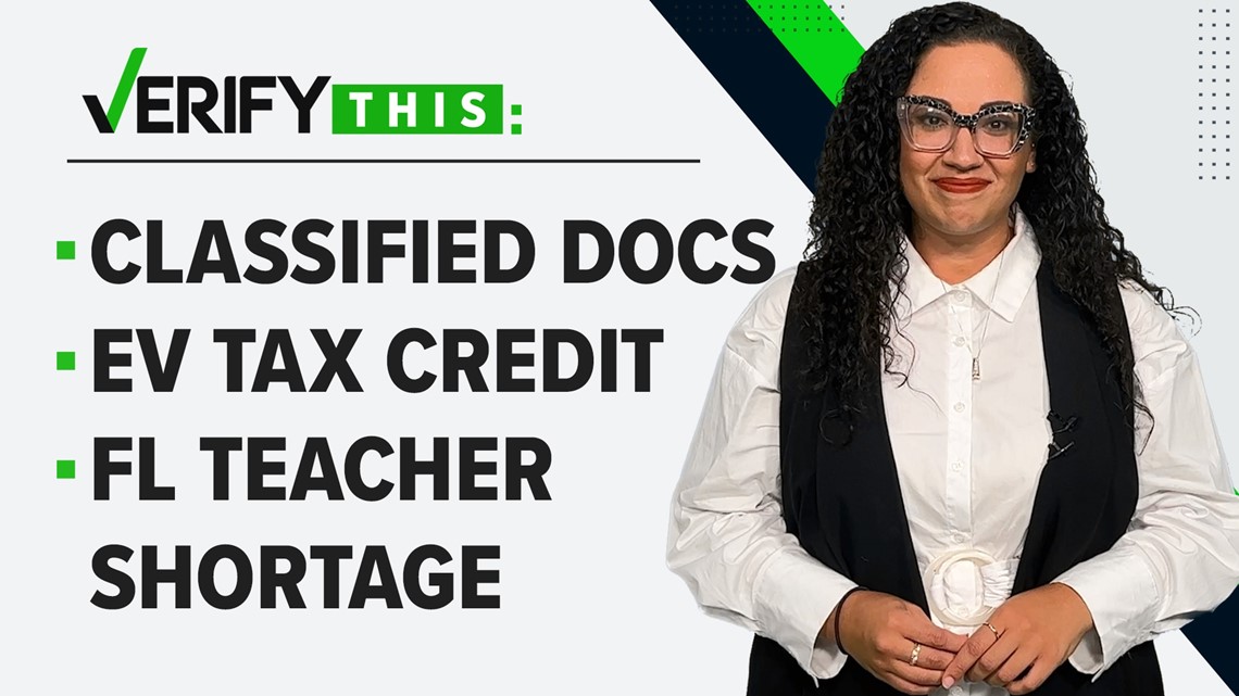 VERIFY This: Social Security bonus payment, declassifying docs, teacher shortage, EV tax credit and hydrogen peroxide