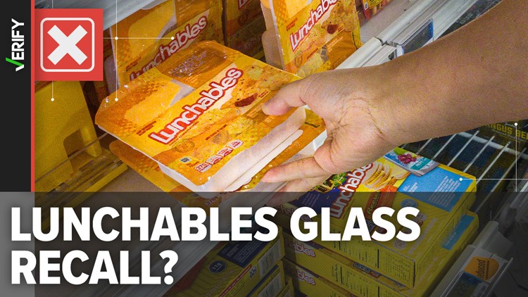 There has been no recall of Lunchables because of claims of glass in the cheese dip