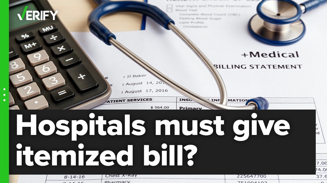 法律要求医院应要求提供详细的账单，这一主张需要有具体的背景