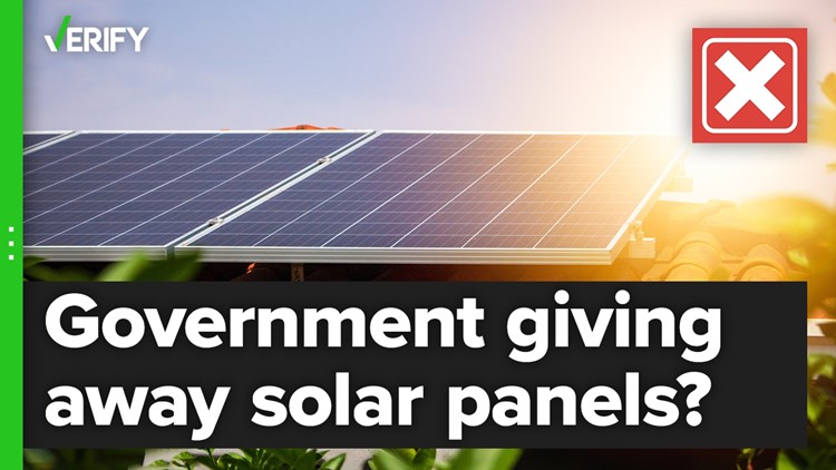 The federal government is not giving away free solar panels