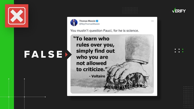No, a quote tweeted by a US congressman was not written by Voltaire
