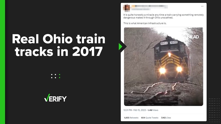 Viral video shows bent Ohio train tracks in 2017