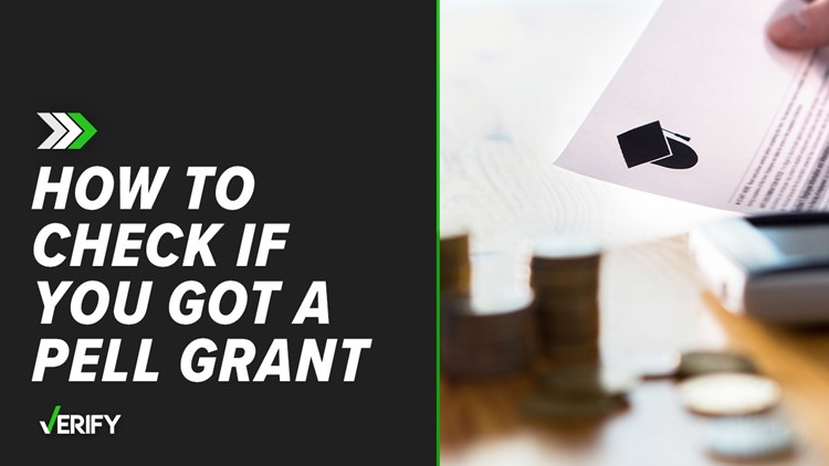 There's a website where you can check if you got a Pell grant