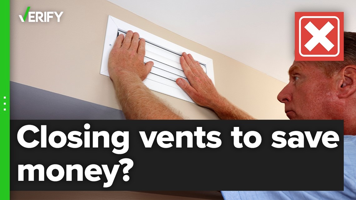 No, closing vents in unused rooms is not a reliable way to save money on heating costs