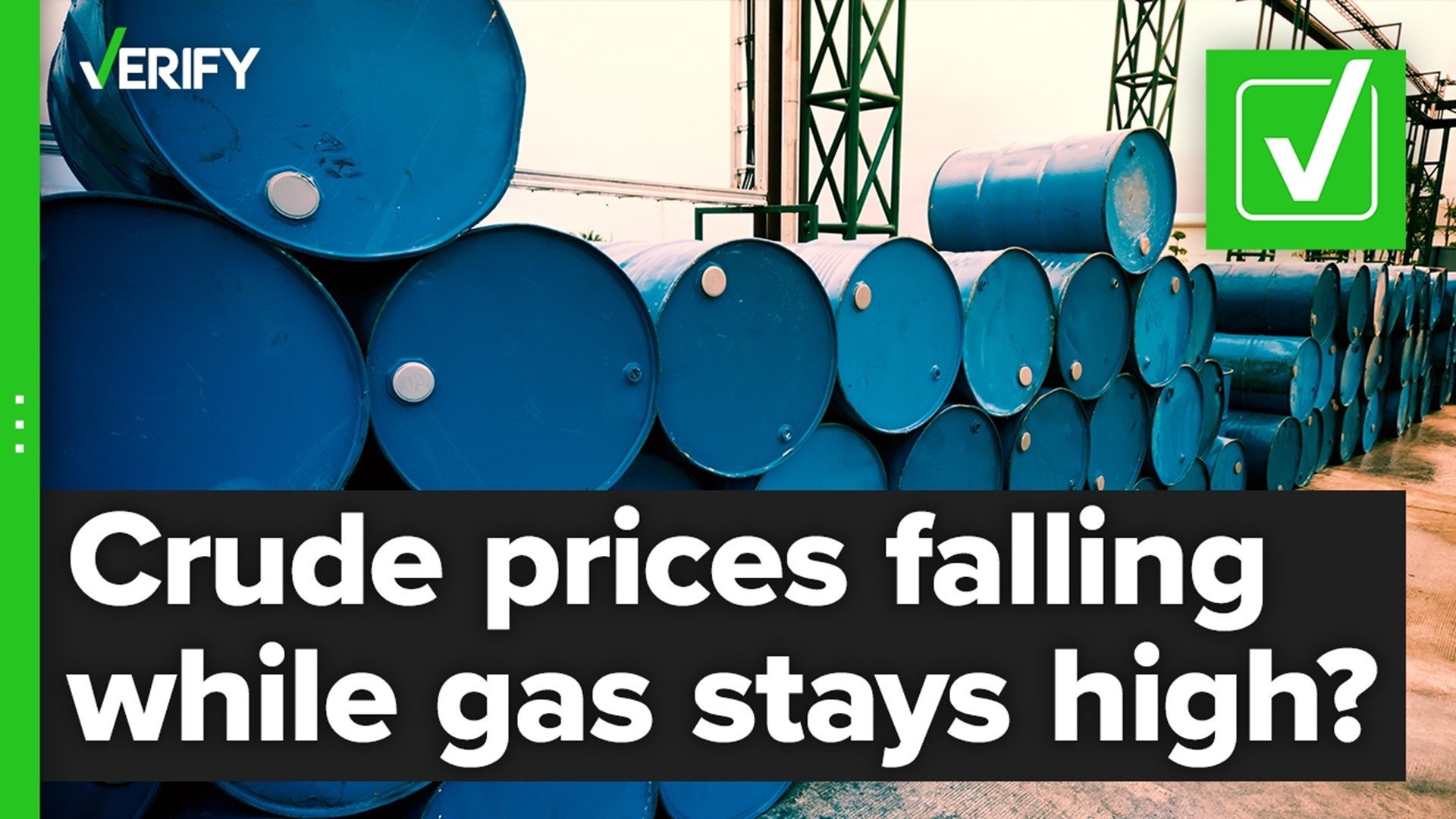 President Biden says the oil industry is taking advantage of consumers by keeping gas prices high even as crude prices fall; the industry says it’s a natural lag.