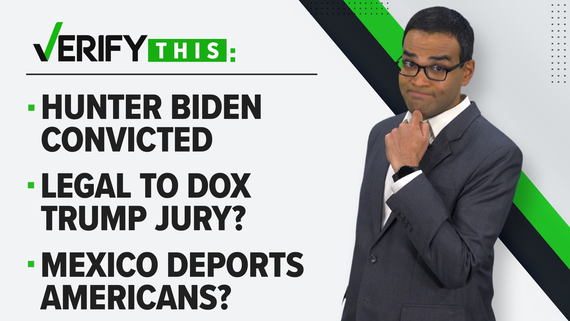 In this episode, we verify what happens next after Hunter Biden's conviction, if Trump can't travel to some countries due to his conviction & Joro spider invasion.