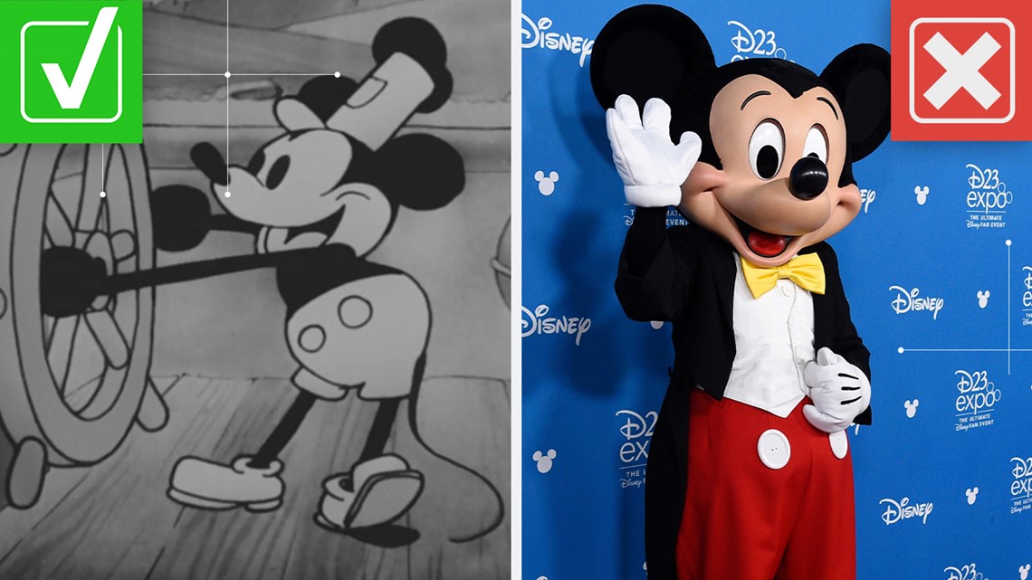 Steamboat Willie' version of Mickey mouse is public domain