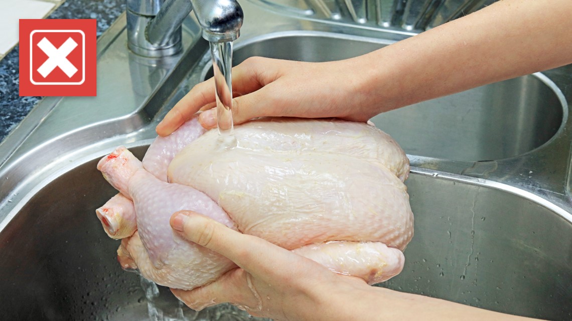 Why you should not wash raw chicken before cooking it
