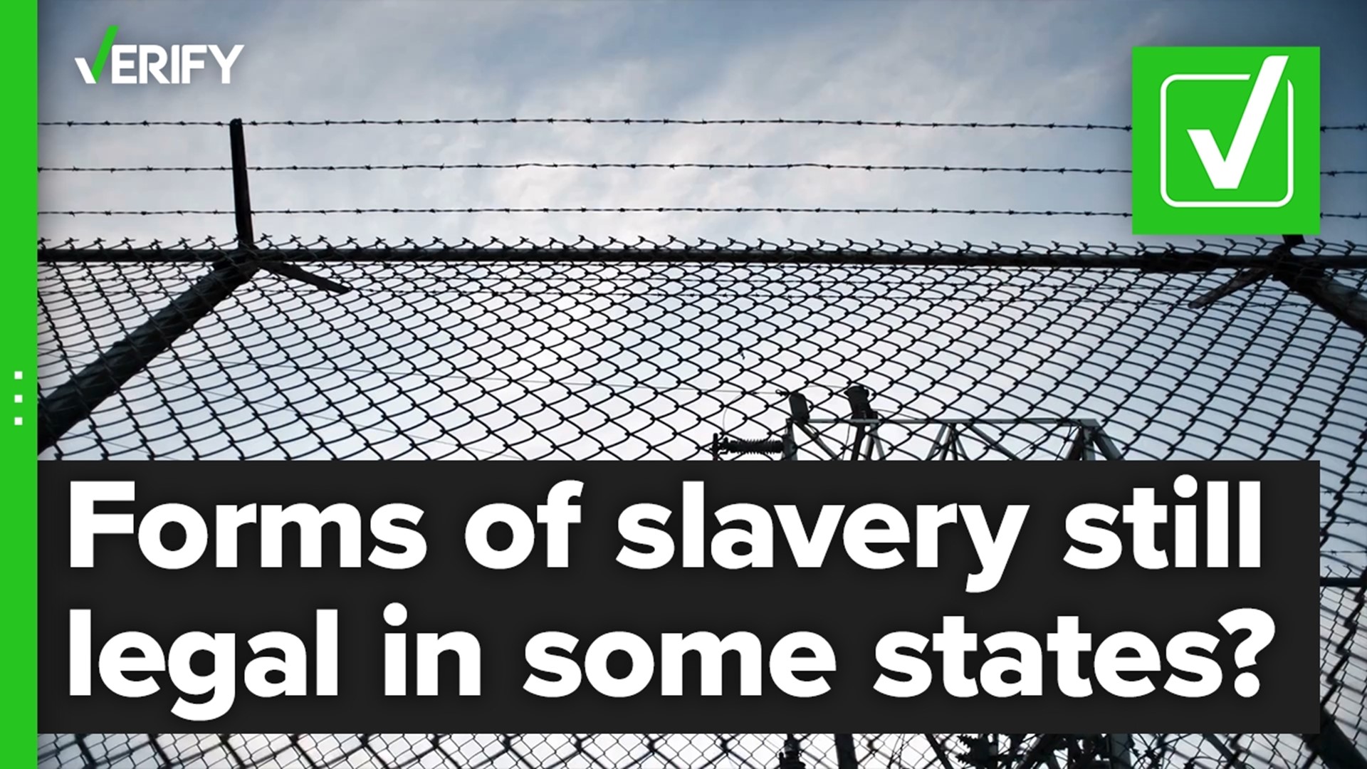 Due to an exception clause in the 13th Amendment of the U.S. Constitution, slavery is still legal in many states as a punishment for crime.