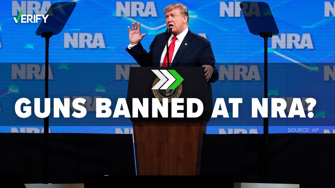 No, guns aren't banned at NRA convention