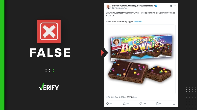 No, the FDA is not banning Cosmic Brownies