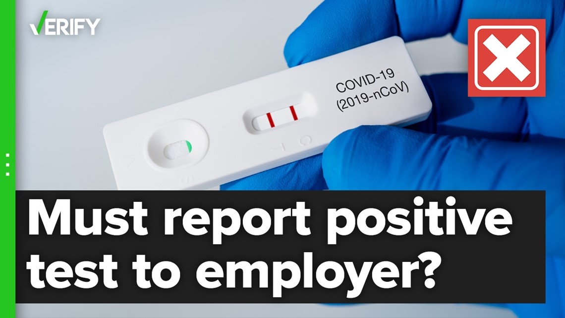 Employees are not required to report positive COVID-19 tests