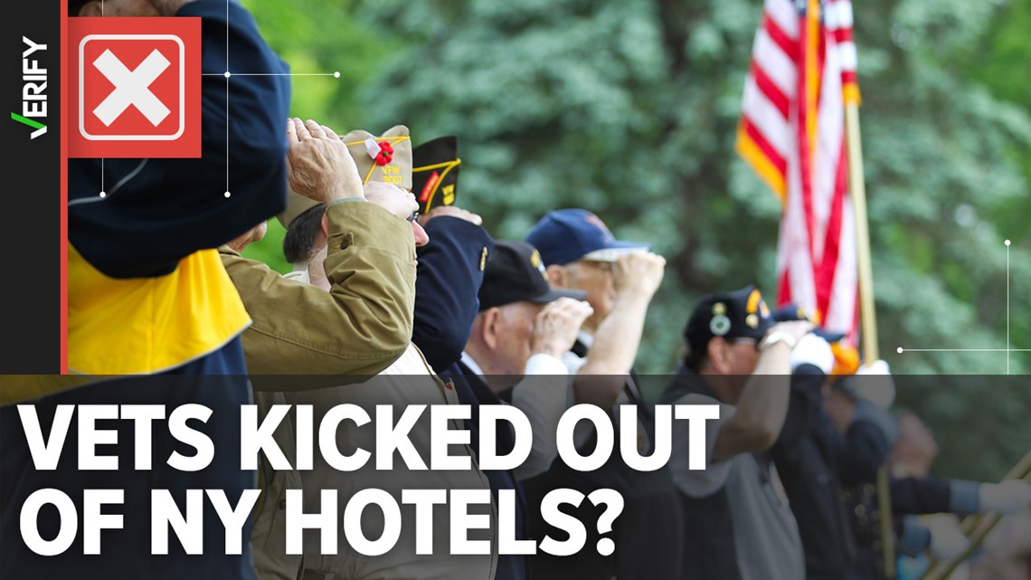 Veterans not kicked out of New York hotels for migrants