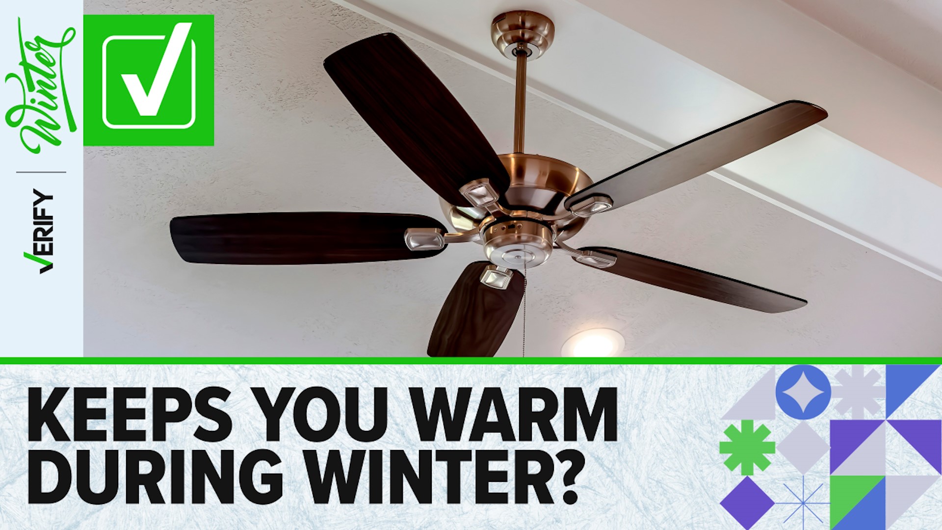 Setting your ceiling fan to spin clockwise during cold winter months can help the room feel warmer and potentially save you money on energy costs.