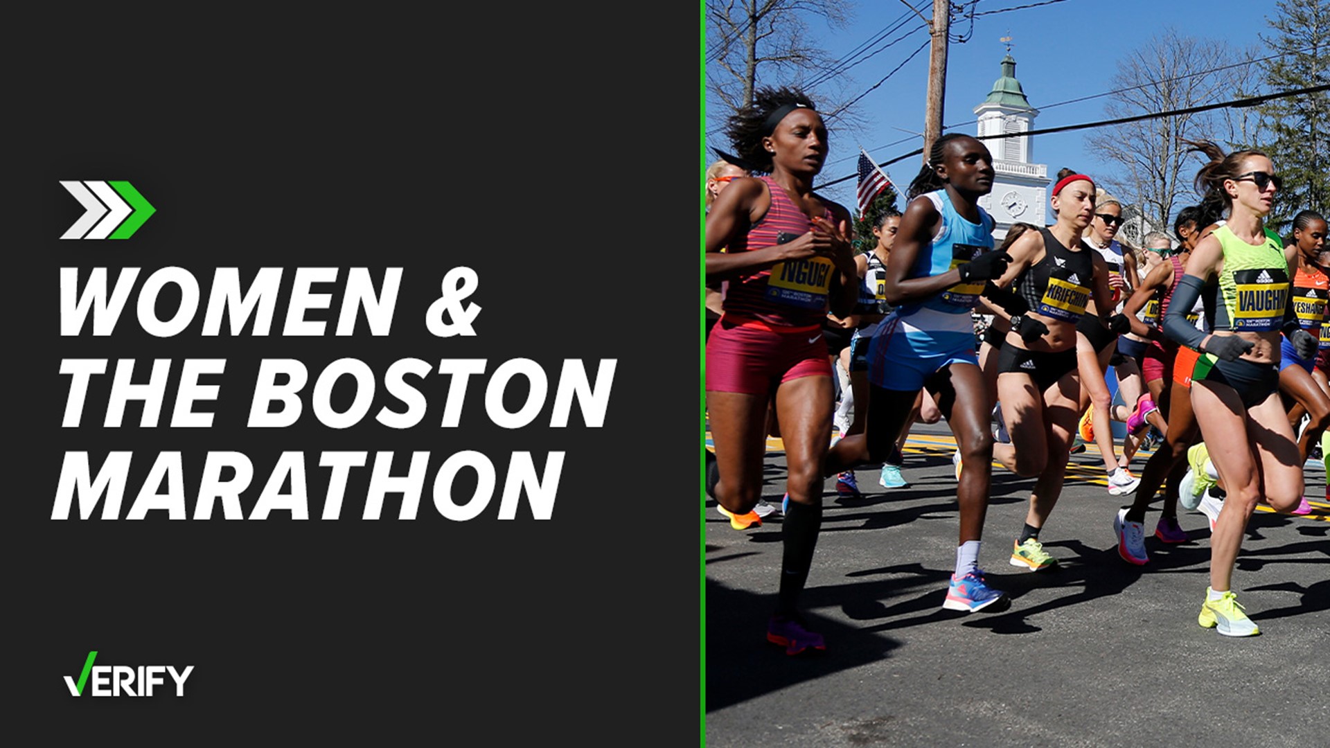 Bobbi Gibb and Kathrine Switzer were the first two women to run the Boston Marathon in the 1960s. Women weren’t officially allowed to compete in the race until 1972.