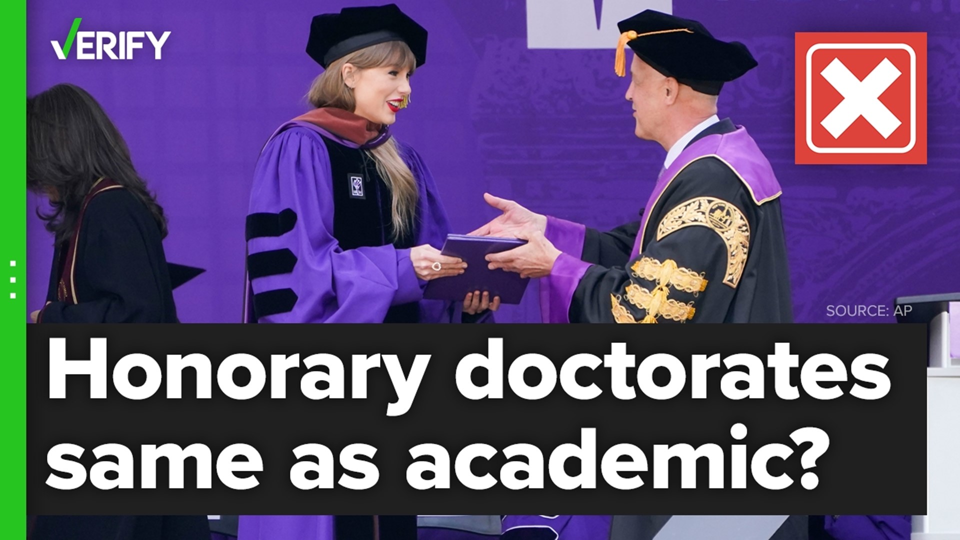 While celebrities and other prominent people might receive an honorary doctorate from a university, the degrees have no academic merit.