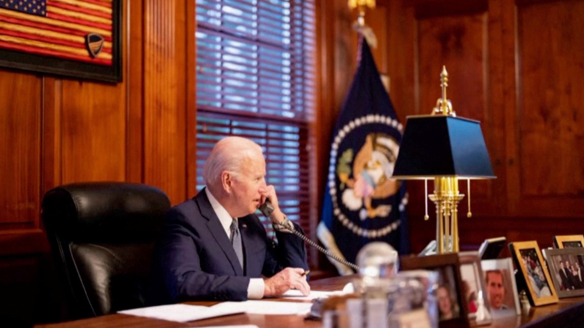 Another tense phone call between President Biden and Russia's President Putin over a military build-up along the Ukrainian border.