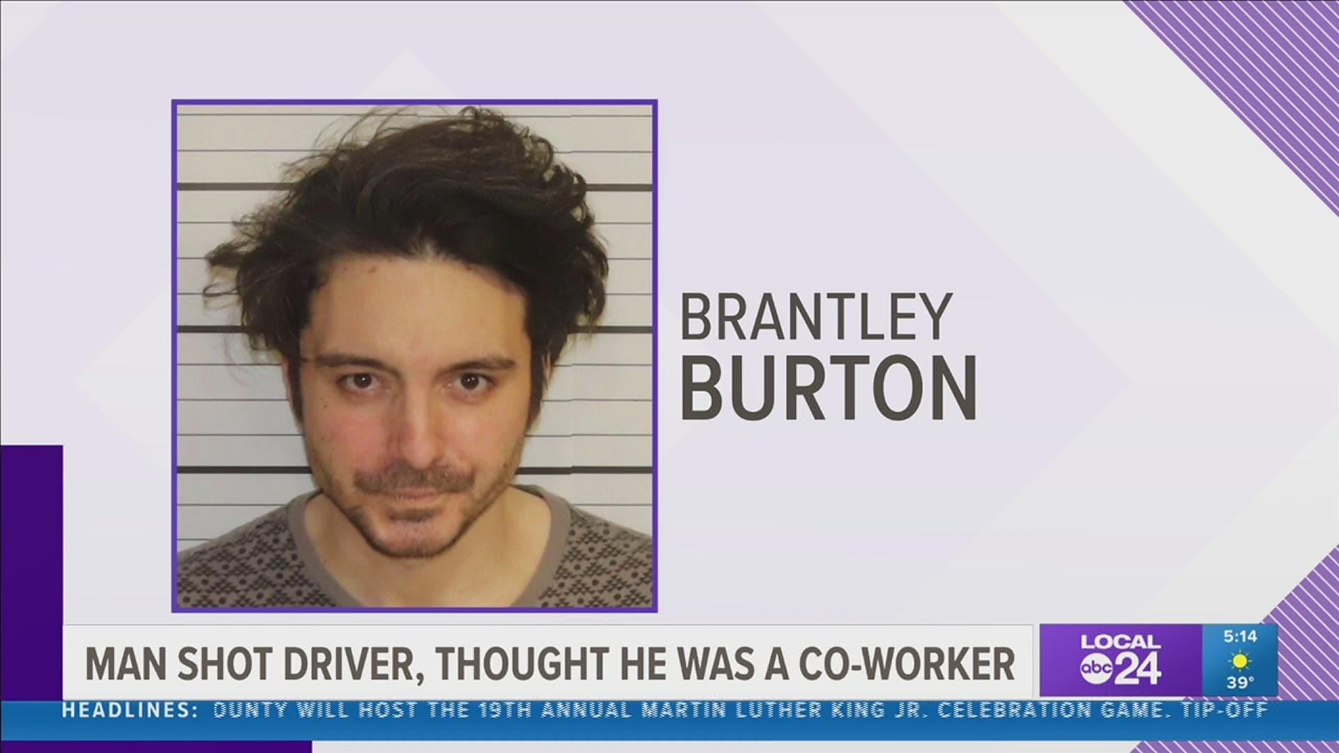 Deputies said 32-year-old Brantley Burton told them someone was after him following a “work-related incident.”