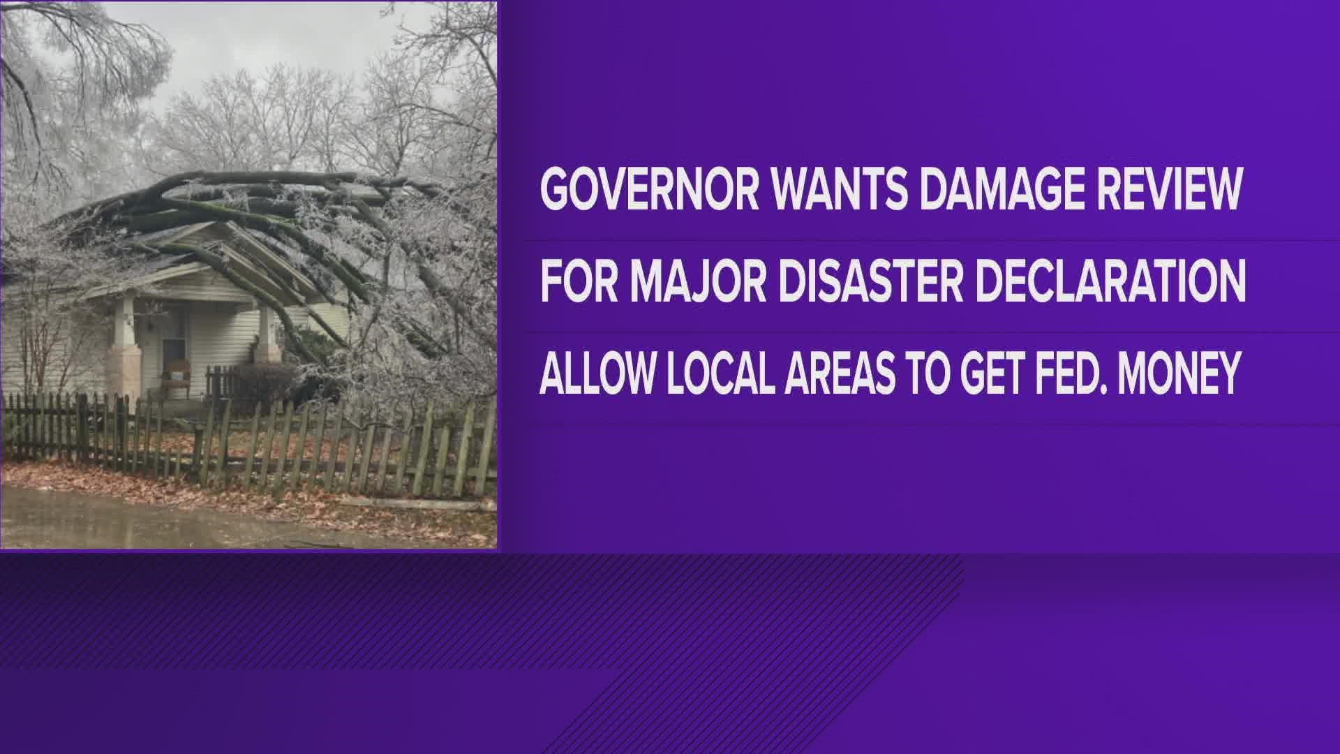 The review will be used to determine if Tennessee can qualify for a Major Disaster Declaration, which would allow local areas to get federal assistance.