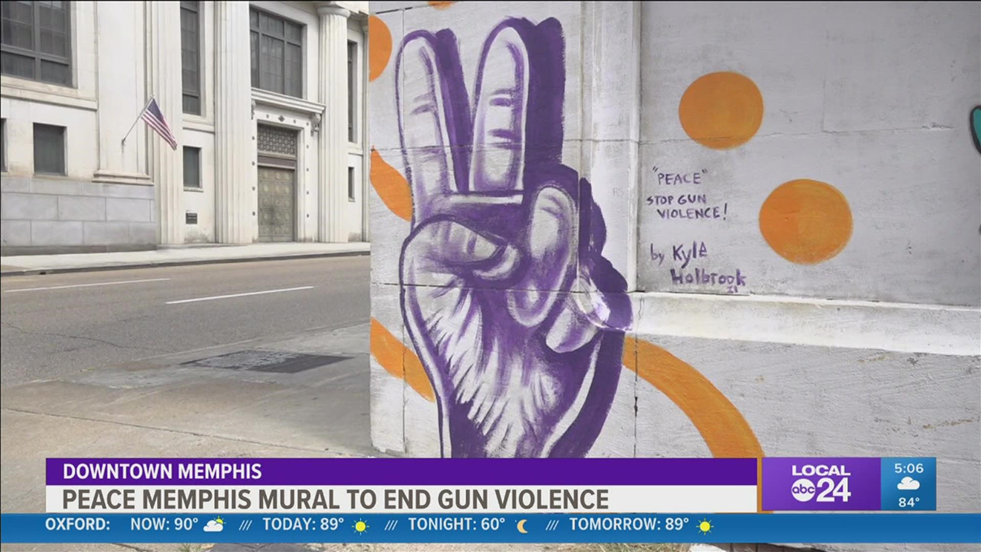 ‘Peace Memphis’ is part of a National Stop Gun Violence mural tour to all 50 states.