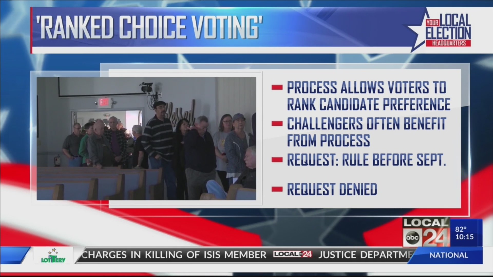 Ranked choice voting, also known as instant runoff voting, will not occur in next election