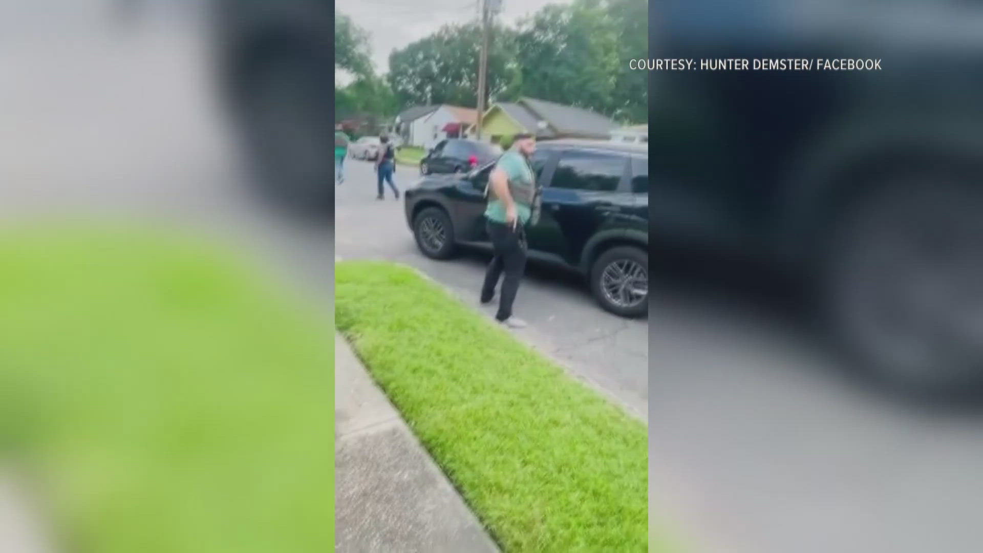 An agent with Immigration and Customs Enforcement was caught on video pulling a gun on a young woman whose father was being detained.