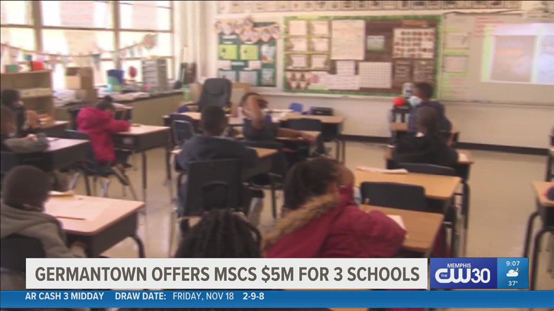 These three schools in question are Germantown Elementary, Germantown Middle School and Germantown High School.