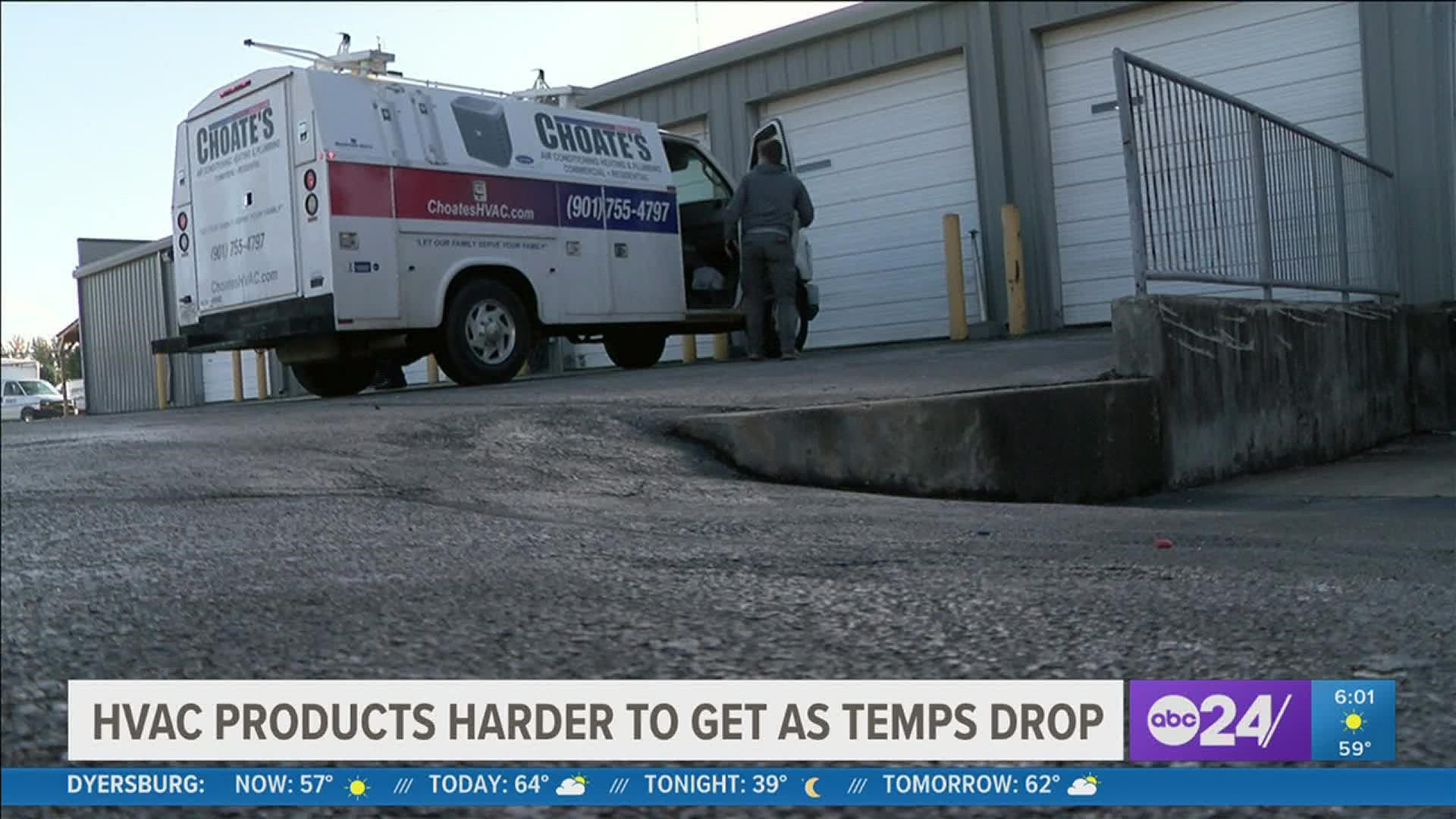 Those at Choate's HVAC and Plumbing report double whammy to ABC24: scarcer available products and surging prices for available items.