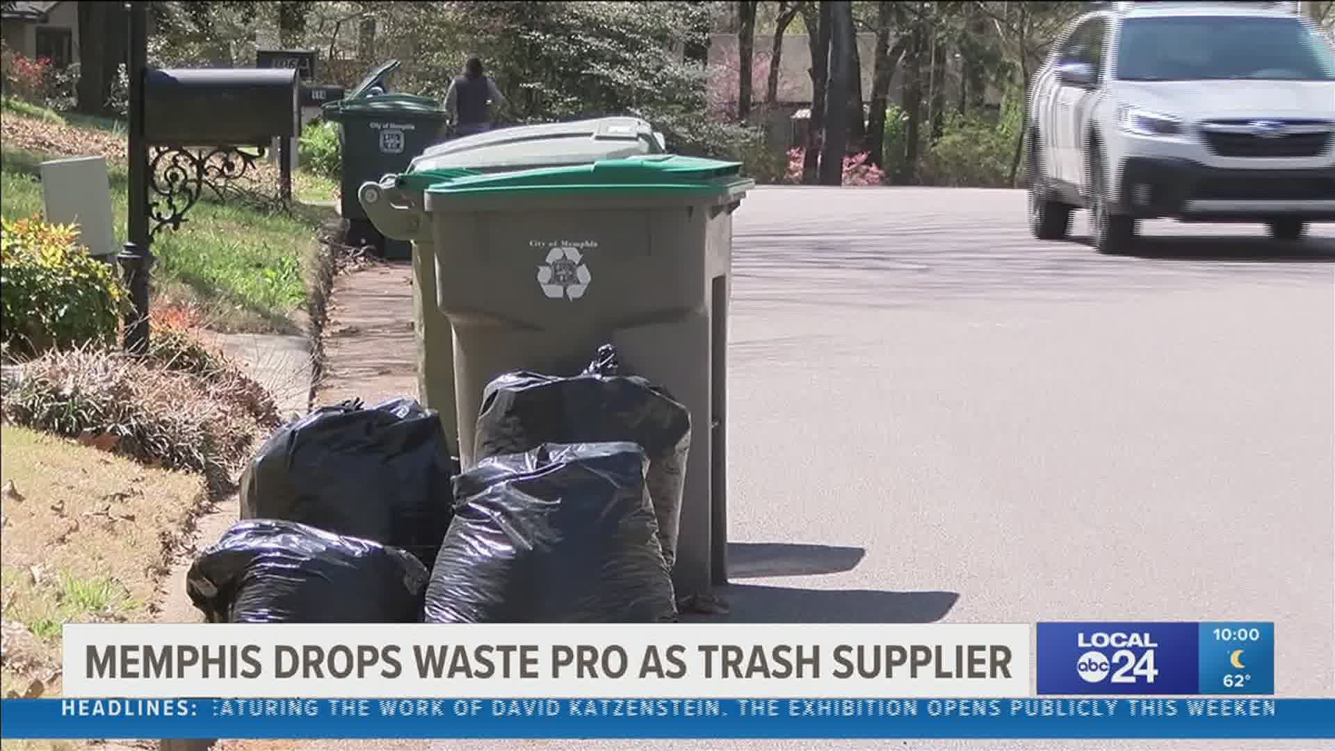 City of Memphis sends termination letter to Waste Pro, new services start Monday