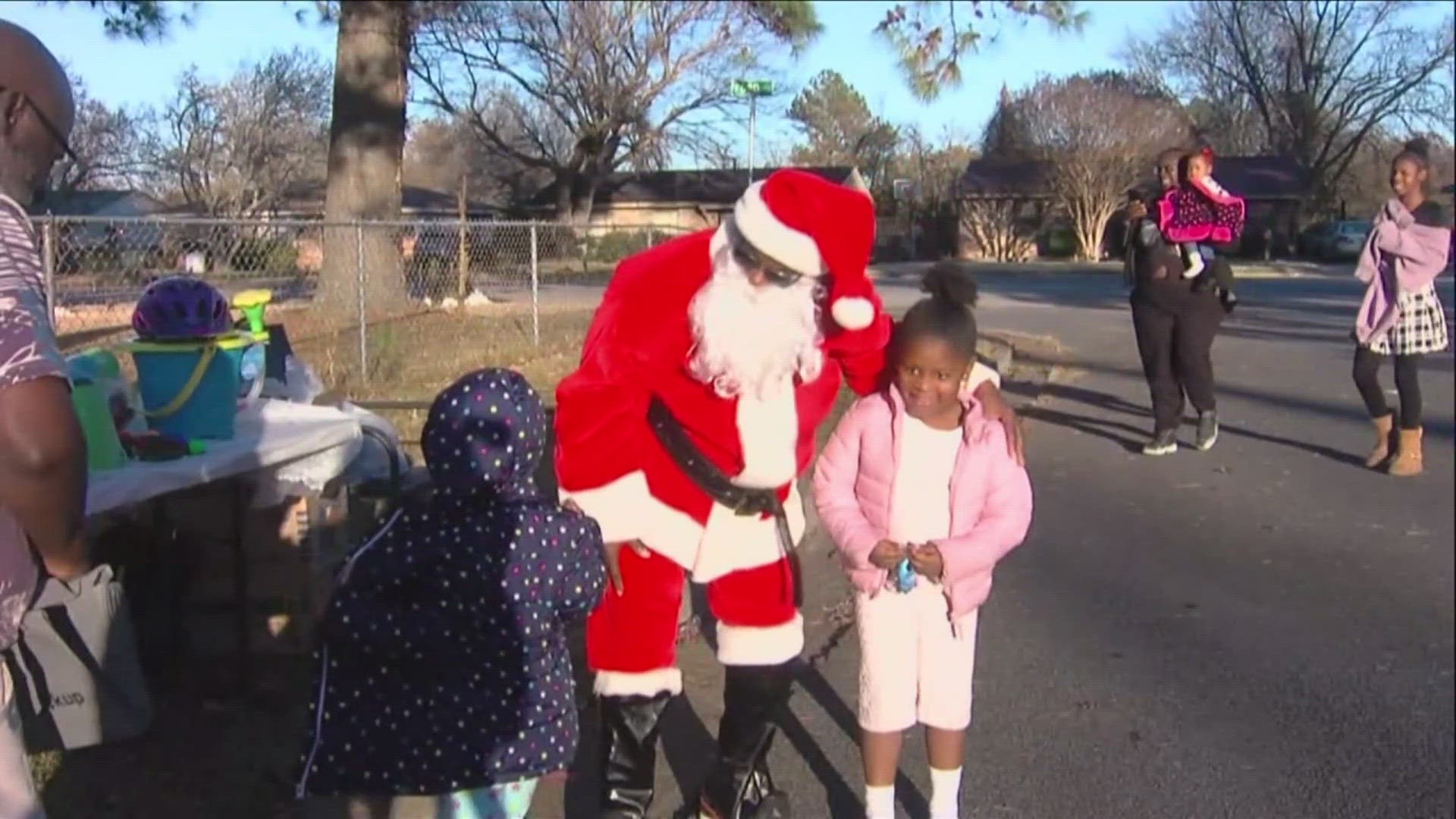 Santa made an early Christmas delivery to the Westwood community.