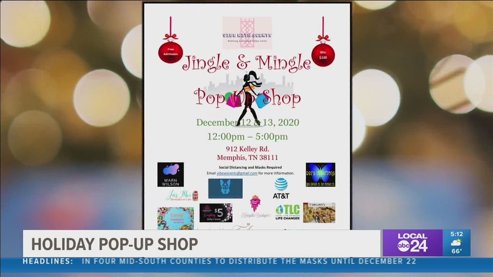 The Jingle & Mingle pop-up shop will bring 17 vendors together for holiday shopping.