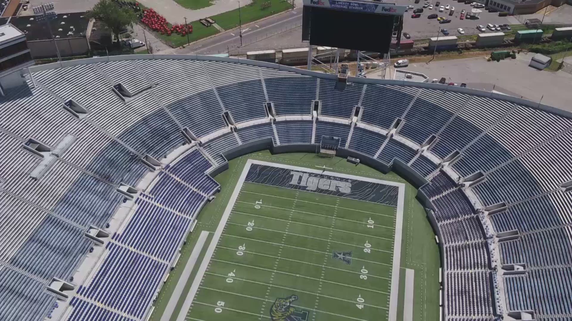 The University of Memphis announced a “12-foot social distancing seating model” for home football games in 2020 at Liberty Bowl Memorial Stadium