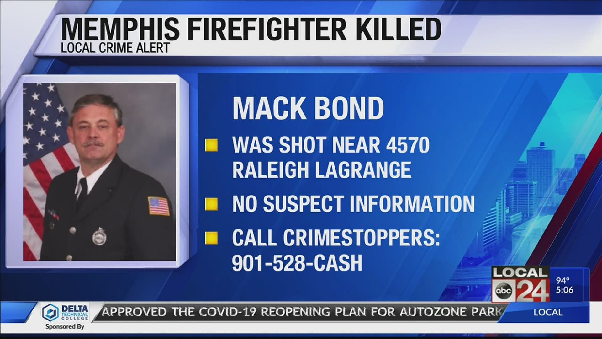 Mack Bond was with the Memphis Fire Department for 21 years