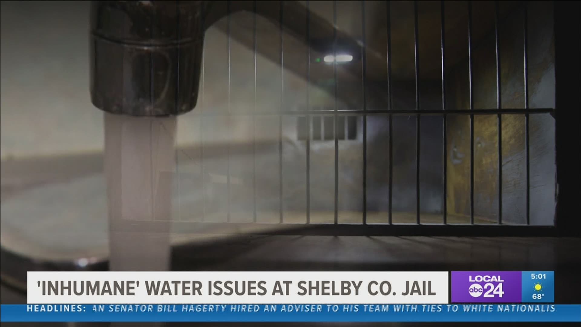 Shelby Co. Sheriff's Office says water pressure is improving but trucks filled with water are still being hauled to the building and water is being rationed inside.