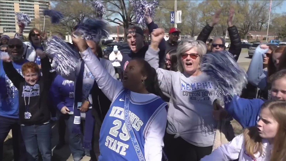 GO Tigers GO! Fans send off the team as they head to the NCAA tournament
