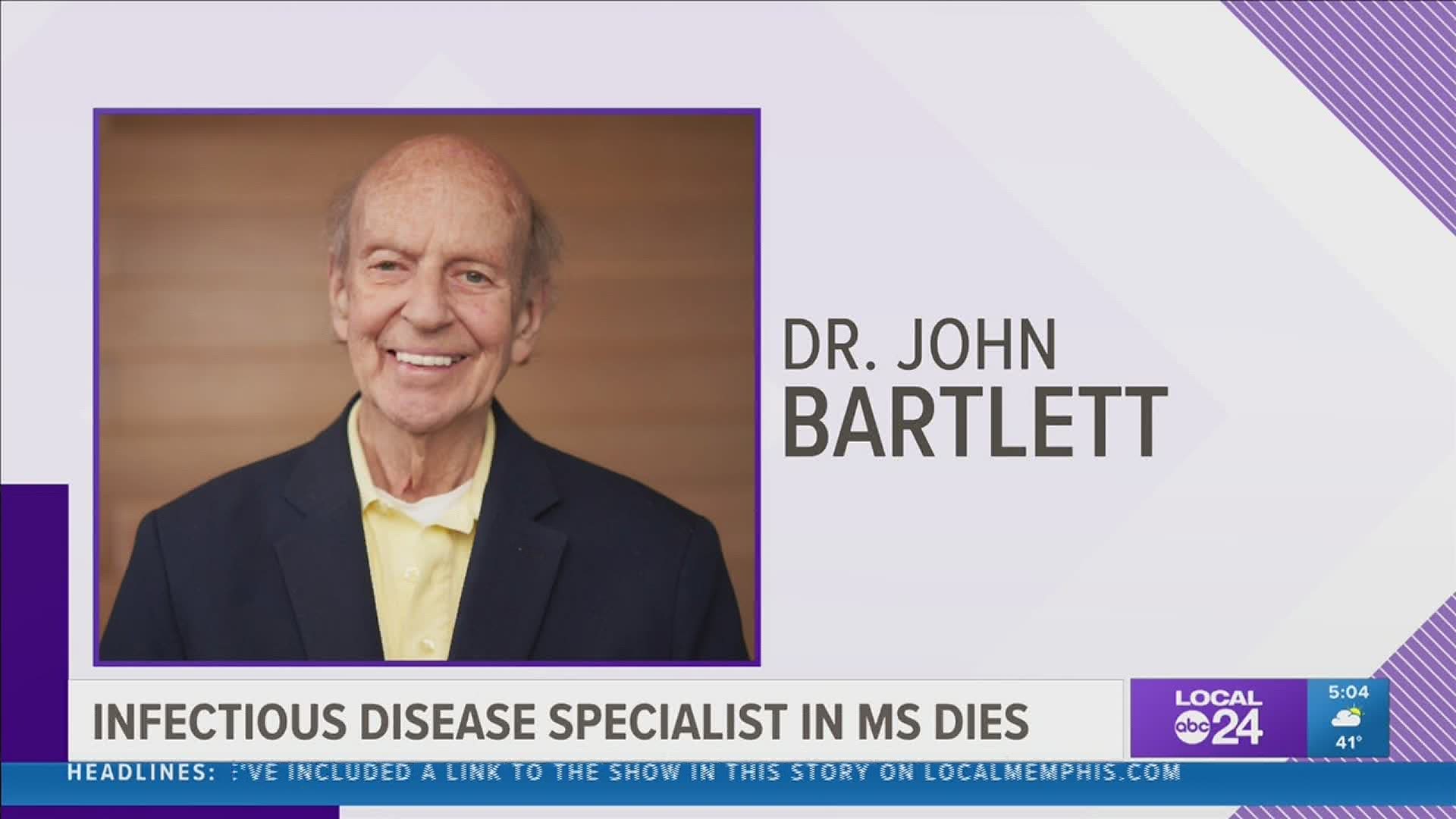 A widely respected infectious disease specialist who played a role in the growth of the nationally renowned Johns Hopkins Hospital has died at age 83.