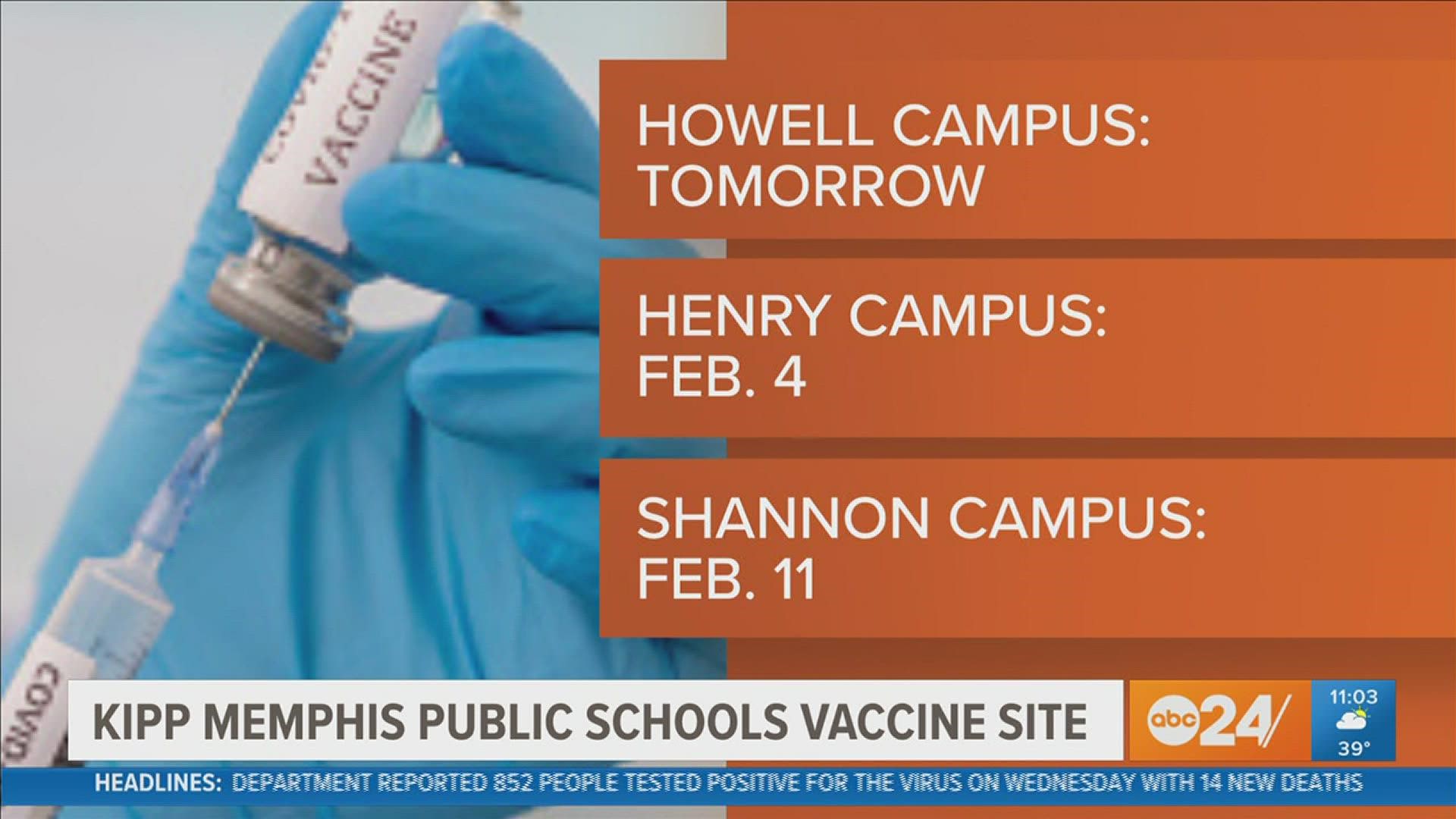 The vaccination events are open to the public, and will be held over the next three Fridays.