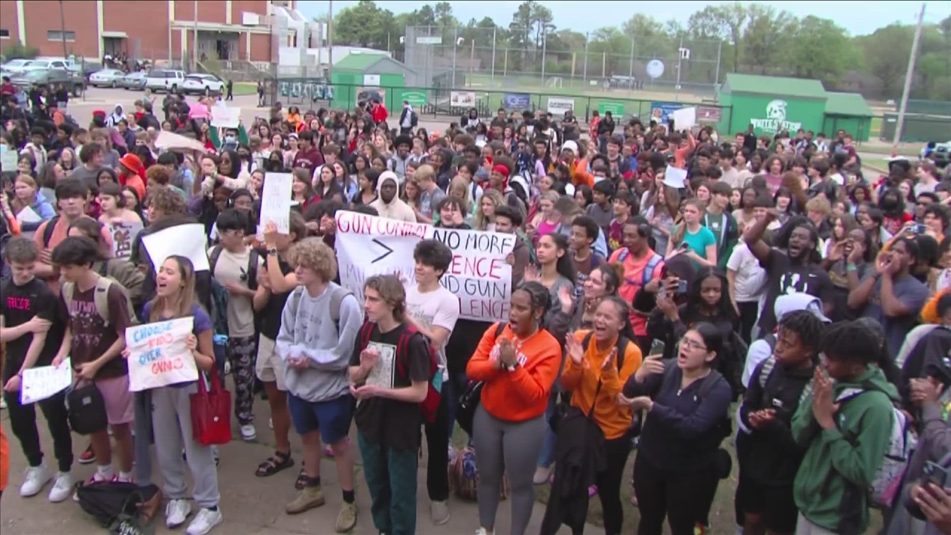 At schools across Memphis and the U.S. Wednesday, students demanded action be taken to reduce gun violence in classrooms.