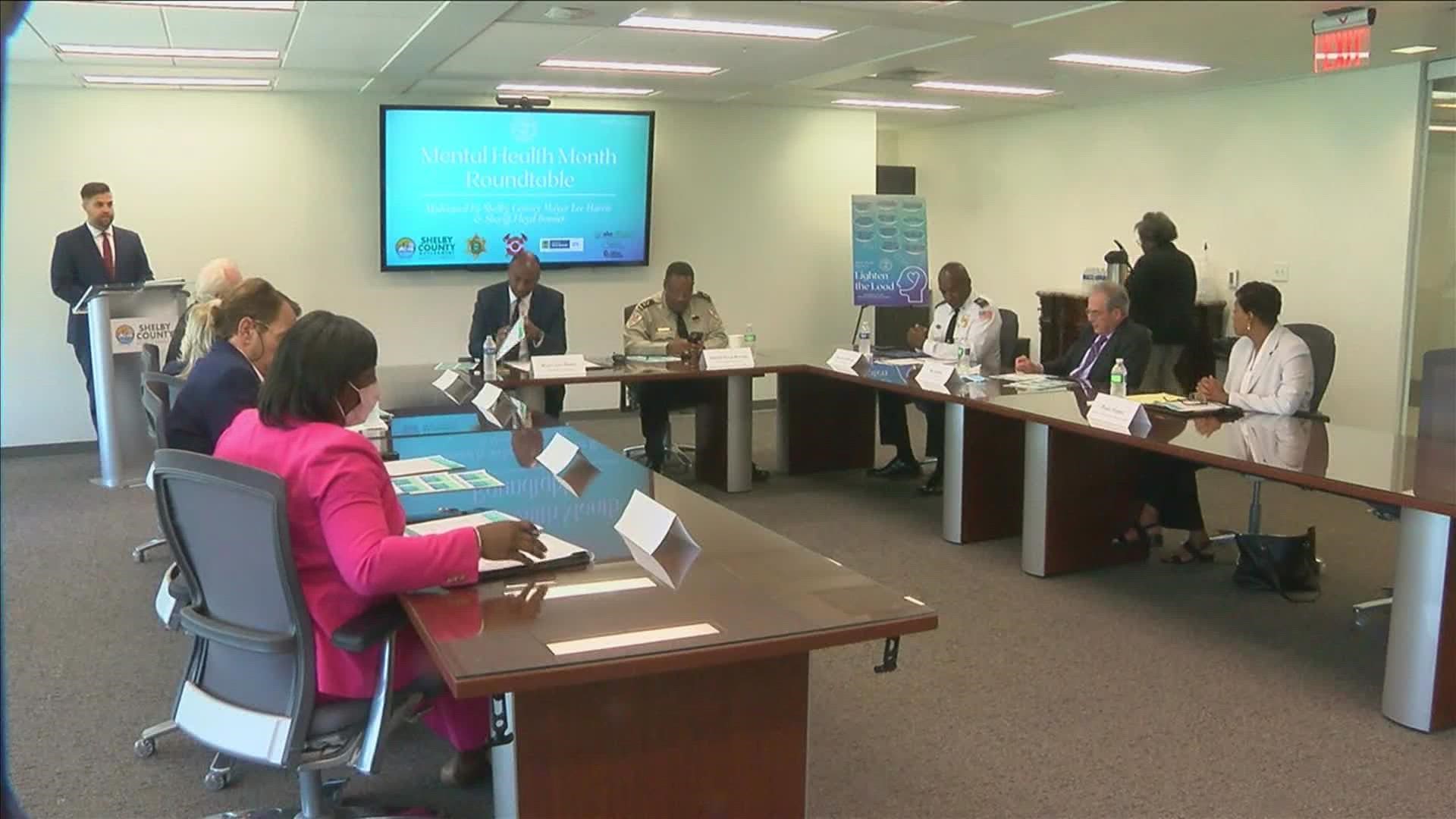 Shelby County leaders announced the new 988 number during a roundtable discussion on mental health Wednesday.