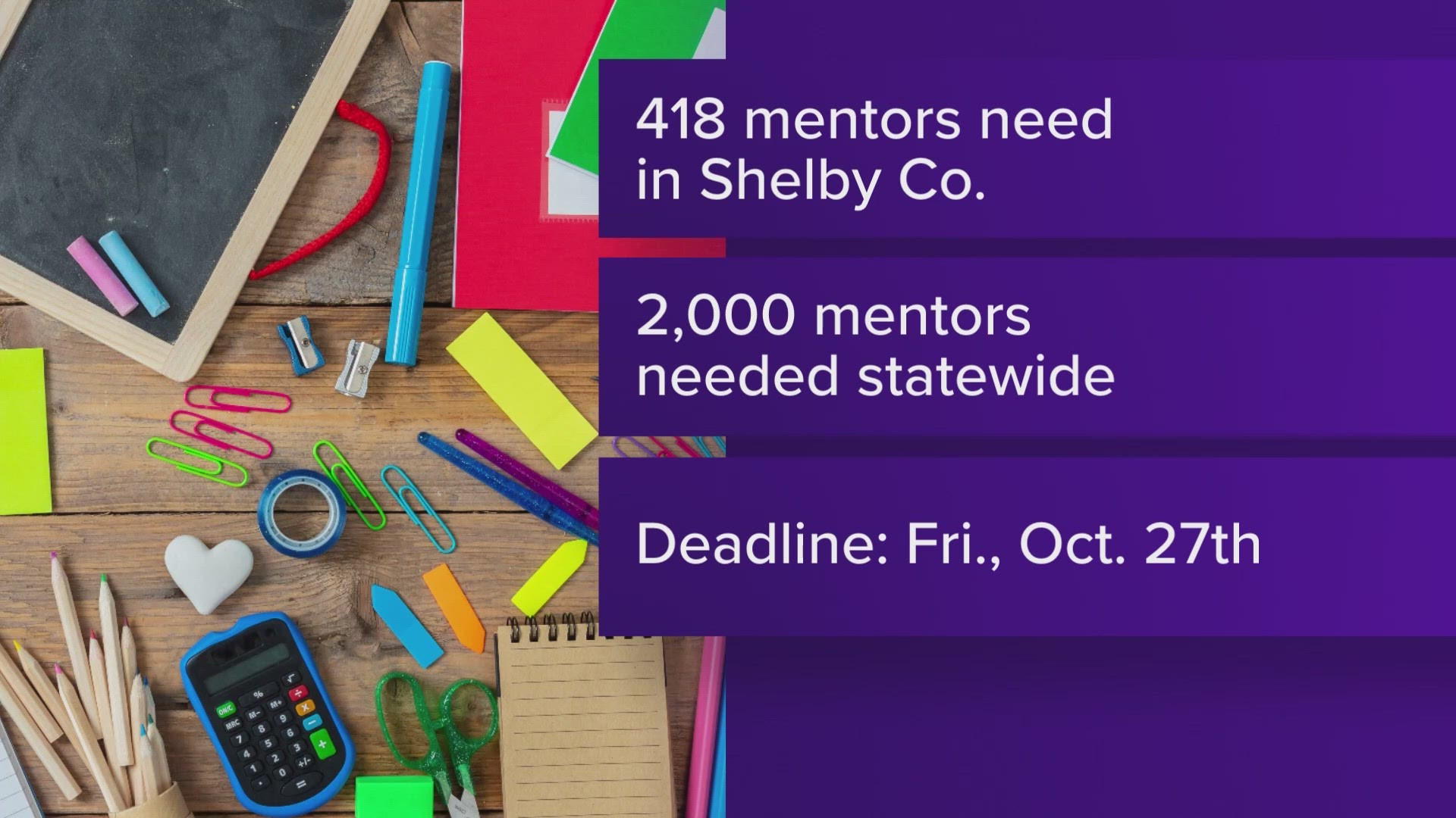 The mentoring program is still in need of volunteer mentors for Tennessee students.