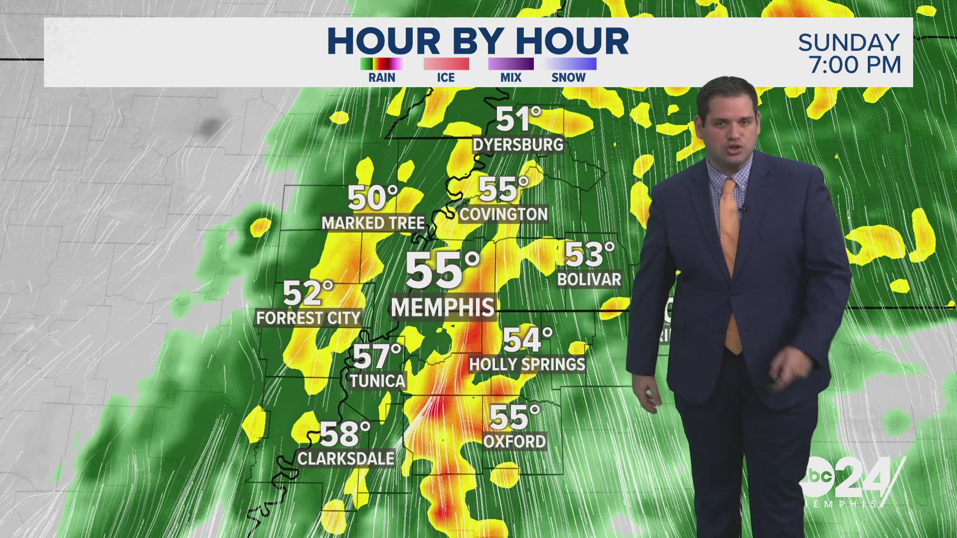 Showers become widespread on Sunday especially in the afternoon. A few showers are possible late on Monday.