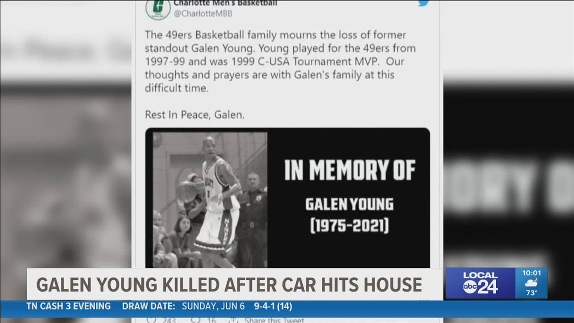 Former Hillcrest High School and UNC Charlotte basketball standout Galen Young was killed early Saturday morning.