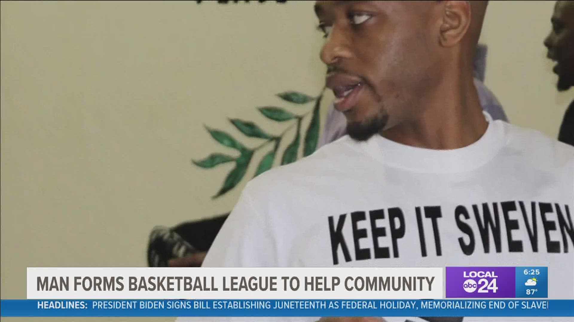 Darrius Woods created the "Keep It Sweven" league to bring Whitehaven community a place to watch good basketball competition in a family friendly environment.