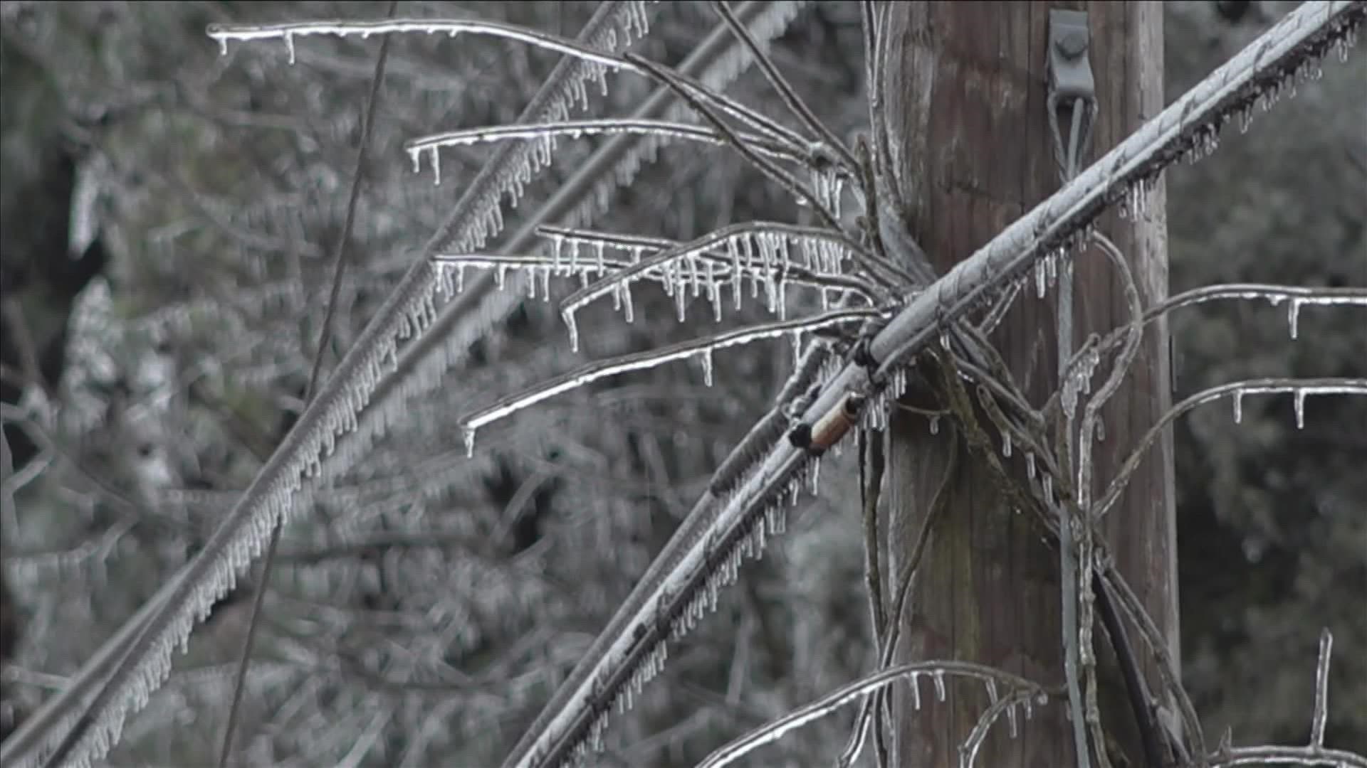 Ice storm 2022 What it looked like in Southaven, Mississippi, Thursday