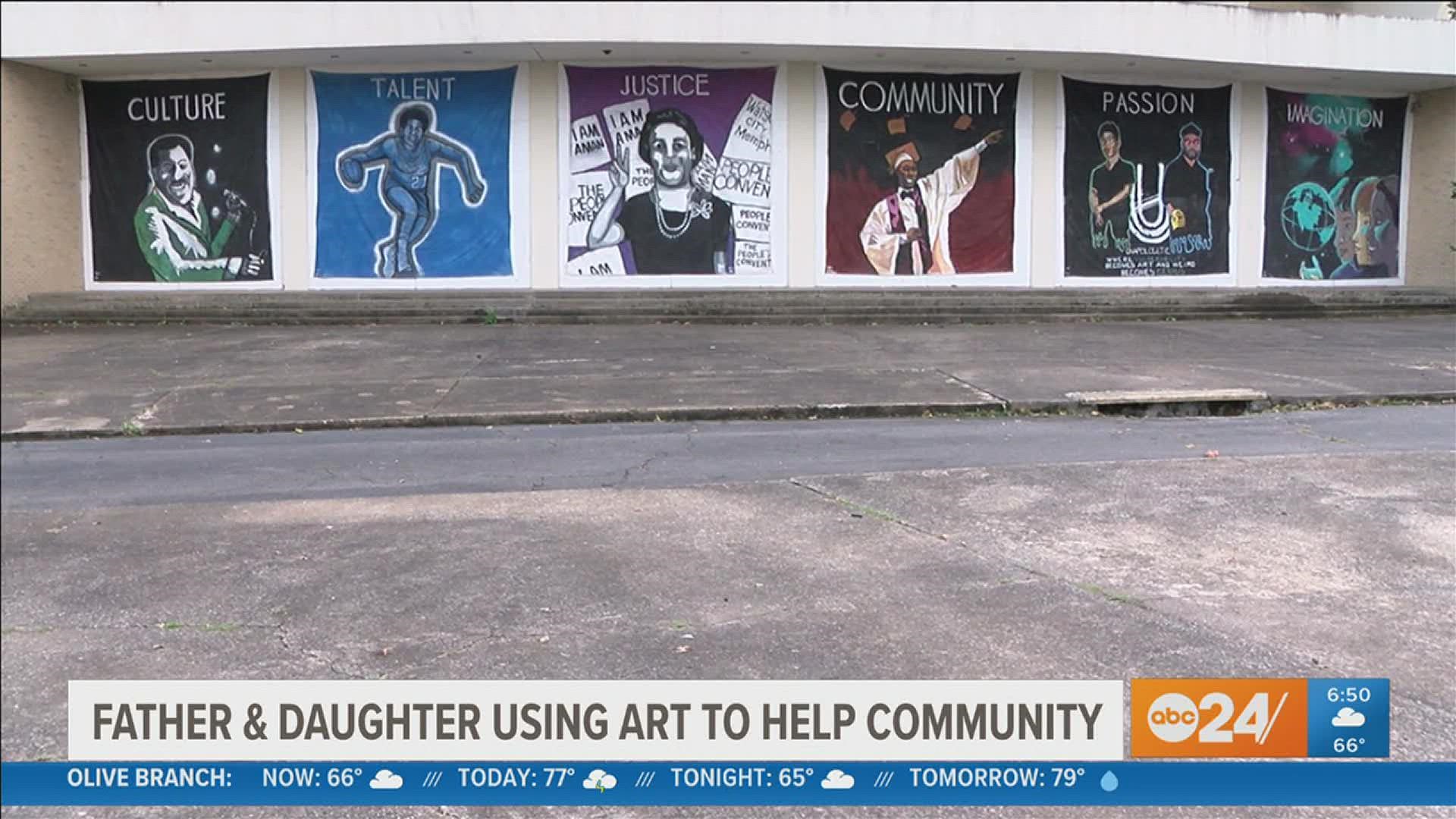 Father Theo James and his daughter Nisa Williams speak about the message behind their new public art installation amid a revitalization effort.