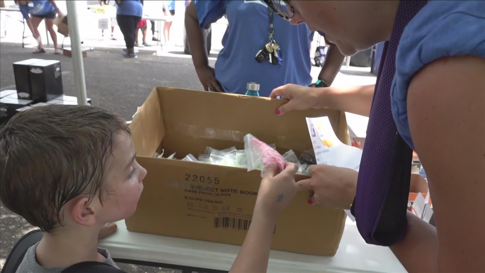 Everything needed for a first day of school was given away by the Desoto County Dream Center on Saturday. COVID-19 vaccines were also available.