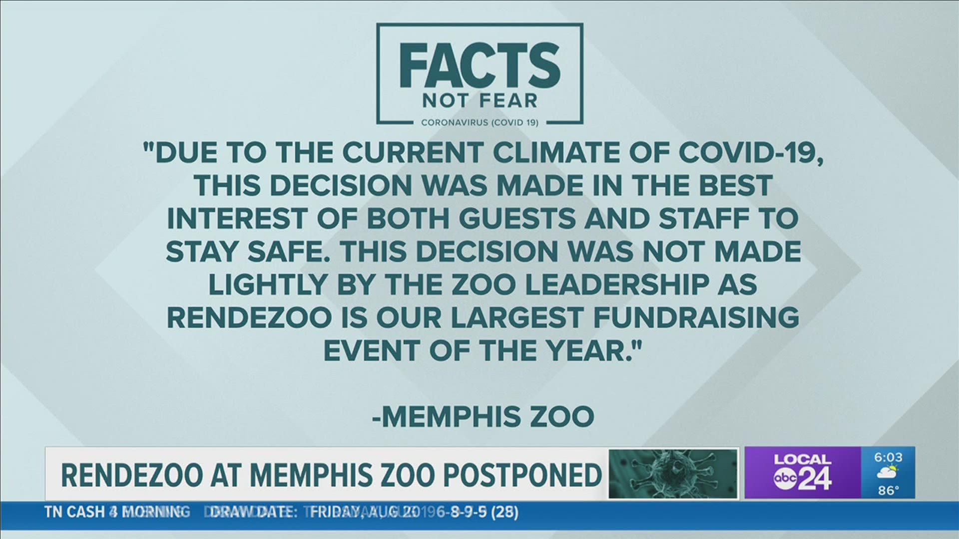 Zoo leaders announced Friday that the annual fundraiser, which had been set for September 11, 2021, is rescheduled for June 4, 2022.