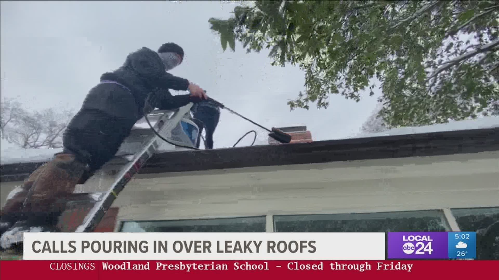Roofing companies are expecting an "unprecedented" amount of leaky roof calls.