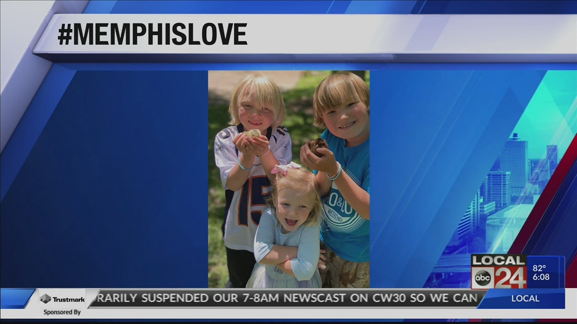 Family shares photo of kids with adorable chicks named Sausage and Biscuit
